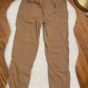 Hanna Andersson girls cuffed double knee tan utility pants size 140 (10-12)